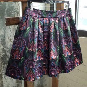 ALICE + OLIVIA Stora Pleated Poof High Waist Floral Mini Skirt, Size 10
